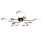Modern Ceiling Light with Wooden Details – LED Design Lamp for Living Room & Bedroom
