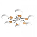 Modern Ceiling Light with Wooden Details – LED Design Lamp for Living Room & Bedroom