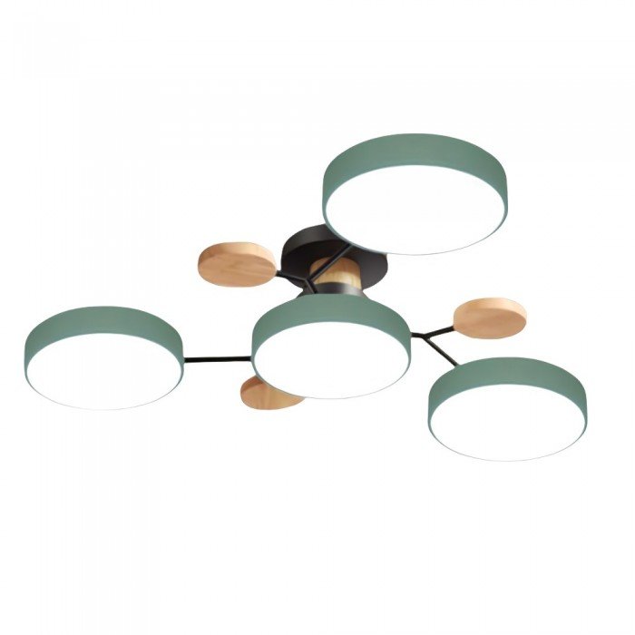 Modern Ceiling Light with Wooden Details – LED Design Lamp for Living Room & Bedroom