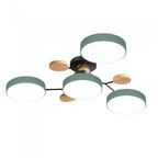 Modern Ceiling Light with Wooden Details – LED Design Lamp for Living Room & Bedroom