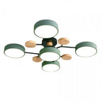 Modern Ceiling Light with Wooden Details – LED Design Lamp for Living Room & Bedroom