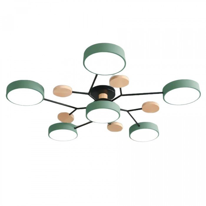 Modern Ceiling Light with Wooden Details – LED Design Lamp for Living Room & Bedroom