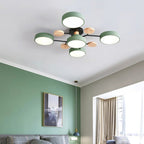 Modern Ceiling Light with Wooden Details – LED Design Lamp for Living Room & Bedroom
