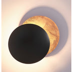 Eclipse Wall Light in Iron & Copper Gold – Artistic Decorative Moon Lamp for Living Room, Bedroom & Hallway