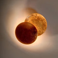 Eclipse Wall Light in Iron & Copper Gold – Artistic Decorative Moon Lamp for Living Room, Bedroom & Hallway