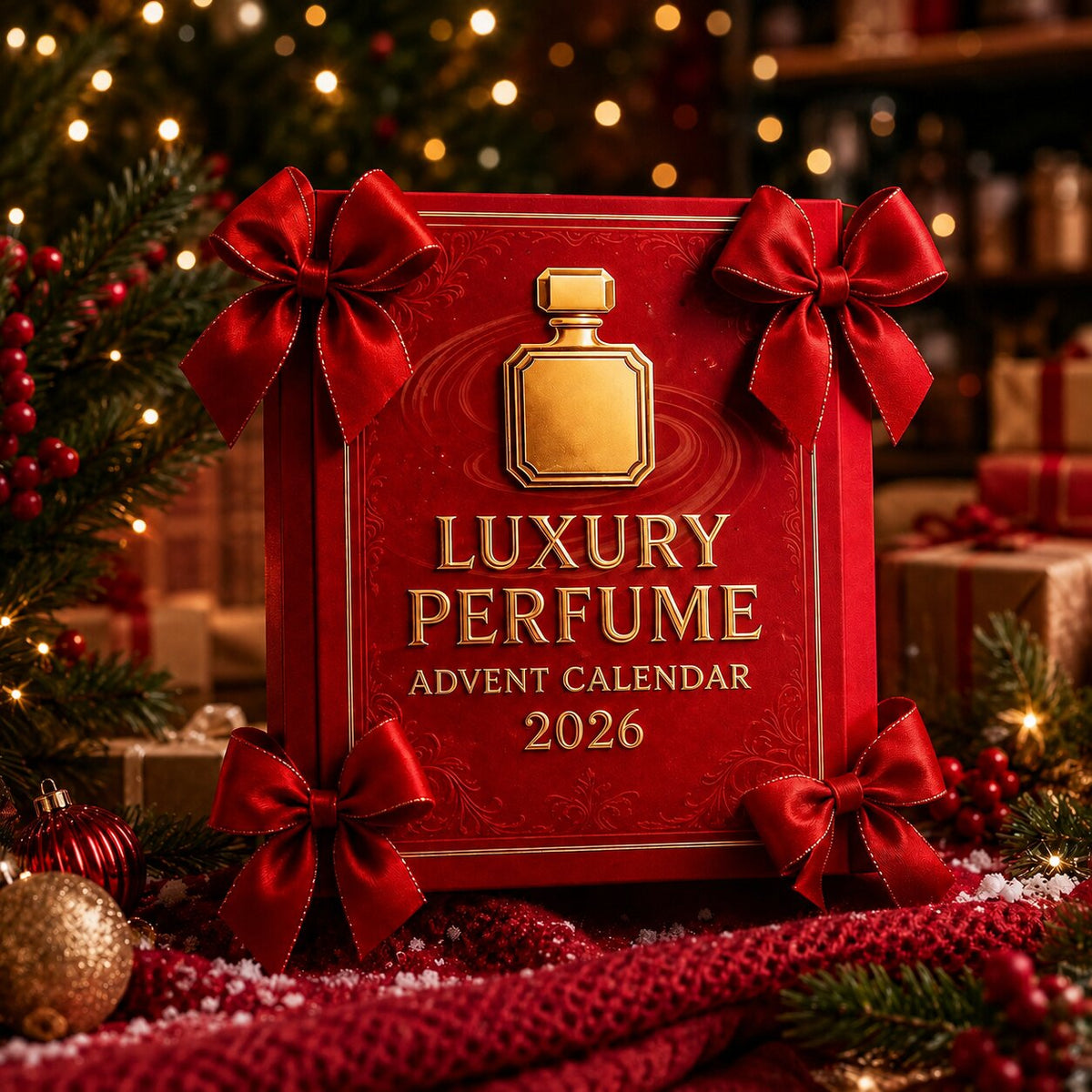 Perfume-Themed Advent Calendar with 24 Acrylic Pendants, No Fragrance 2026