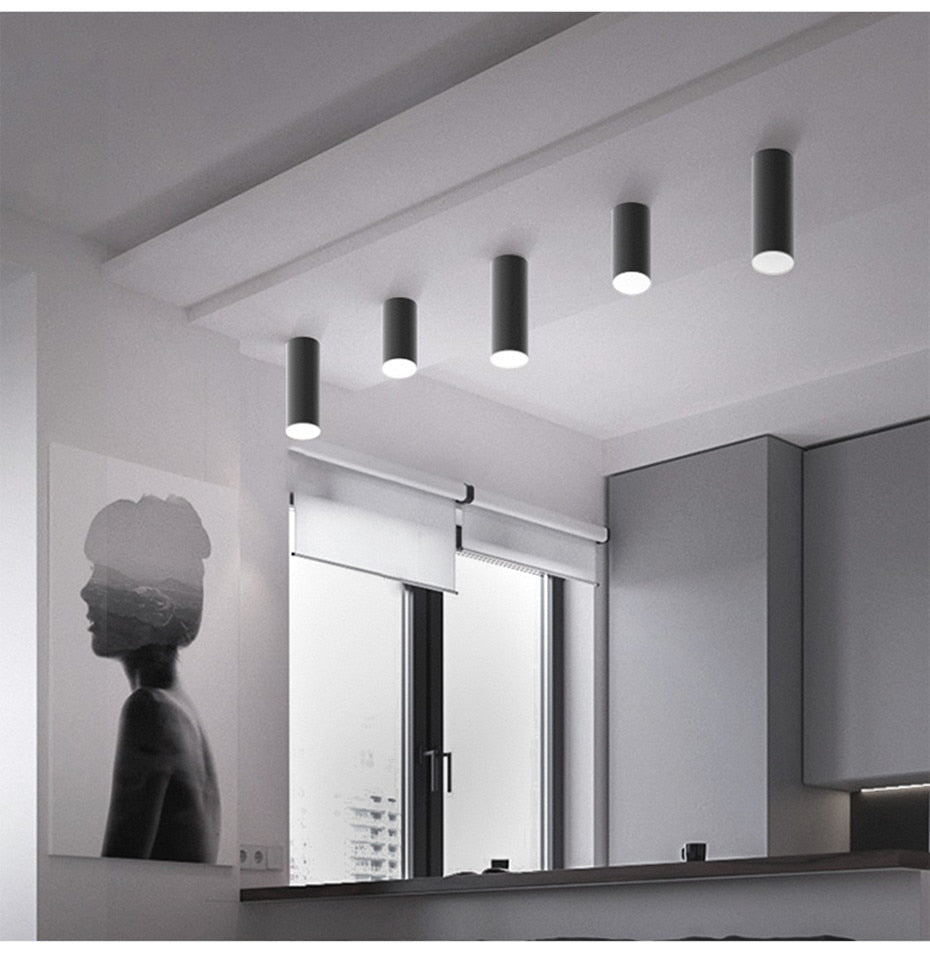 Surface-Mounted LED COB Downlight – Modern Ceiling Light, 75–400 mm, for Living Room & Kitchen