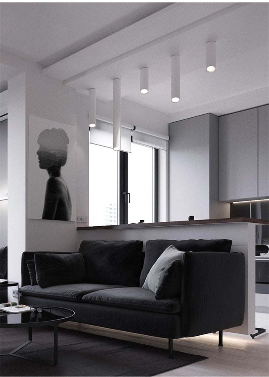 Surface-Mounted LED COB Downlight – Modern Ceiling Light, 75–400 mm, for Living Room & Kitchen
