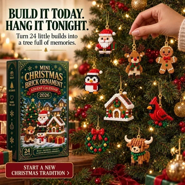 Christmas Ornament Building Advent Calendar with 24 Mini Build Projects 2026