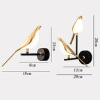 Bird-Shaped LED Design Wall Light – Gold Wall Lamp with Warm Light