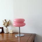Glass Egg Table Lamp – Italian Design, Dimmable LED with Rotary Knob, Iron & Glass – for Bedroom, Living Room & Study