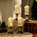Decorative LED Christmas Candle Night Light – Warm White Table Candle for Festive Living Room Decoration