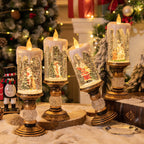 Decorative LED Christmas Candle Night Light – Warm White Table Candle for Festive Living Room Decoration