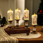 Decorative LED Christmas Candle Night Light – Warm White Table Candle for Festive Living Room Decoration