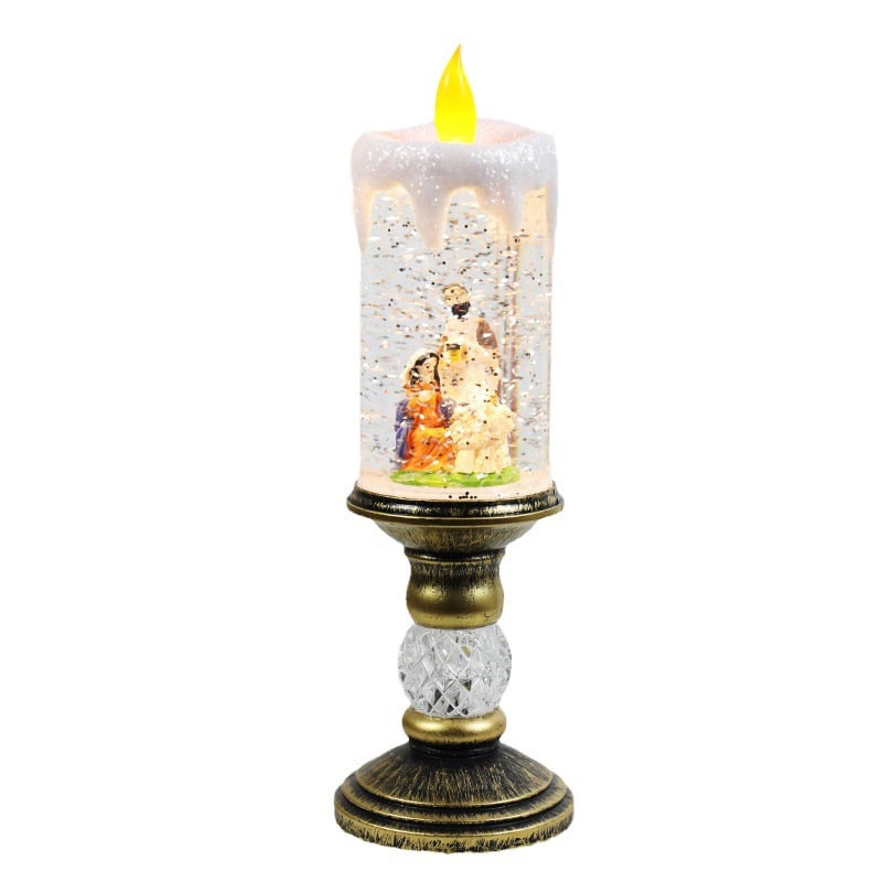 Decorative LED Christmas Candle Night Light – Warm White Table Candle for Festive Living Room Decoration
