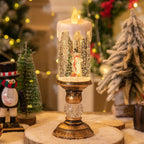 Decorative LED Christmas Candle Night Light – Warm White Table Candle for Festive Living Room Decoration