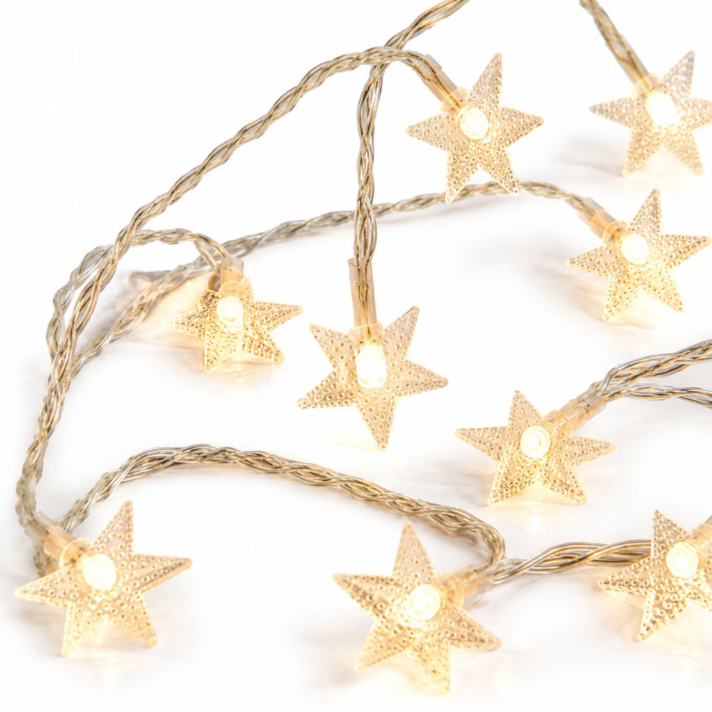 Battery LED Fairy Lights, Warm White – Star String Lights & Night Light Decoration for Kids’ Room & Nursery