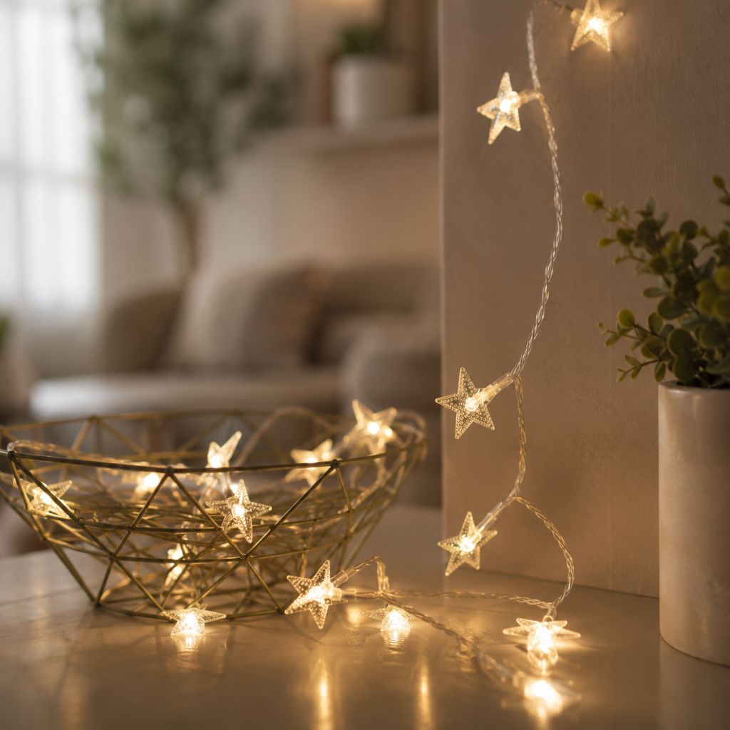 Battery LED Fairy Lights, Warm White – Star String Lights & Night Light Decoration for Kids’ Room & Nursery