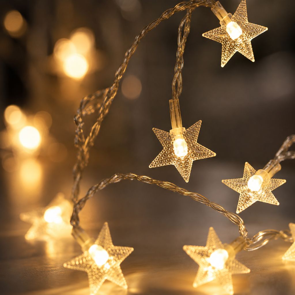 Battery LED Fairy Lights, Warm White – Star String Lights & Night Light Decoration for Kids’ Room & Nursery