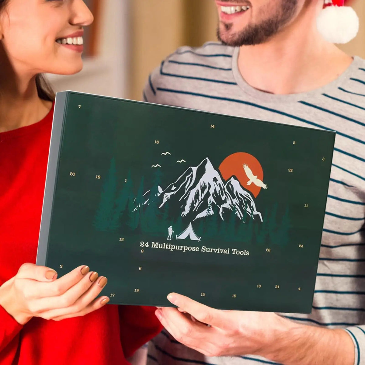 Survival Advent Calendar with 24 Outdoor Tools, Paracord and Fire Starter 2026