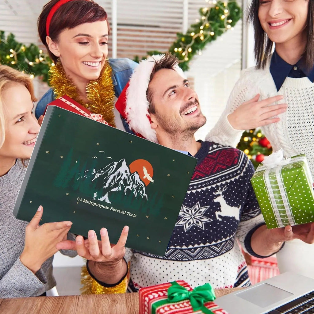 Survival Advent Calendar with 24 Outdoor Tools, Paracord and Fire Starter 2026