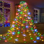 LED Waterfall Christmas Tree Lights – Dimmable Hanging Light Curtain with Remote Control & Timer for the Holidays