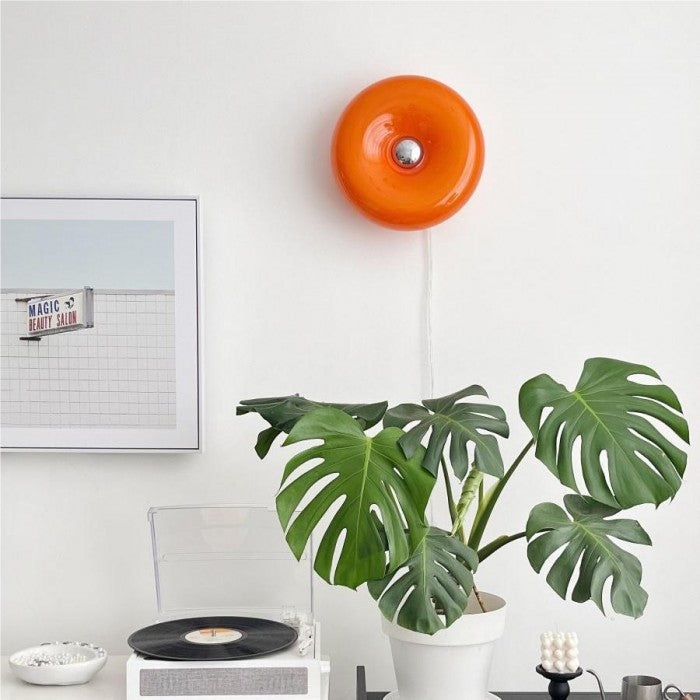 Bauhaus Wall Light & Table Lamp – Minimalist White Glass & Metal Mood Light for Living Room