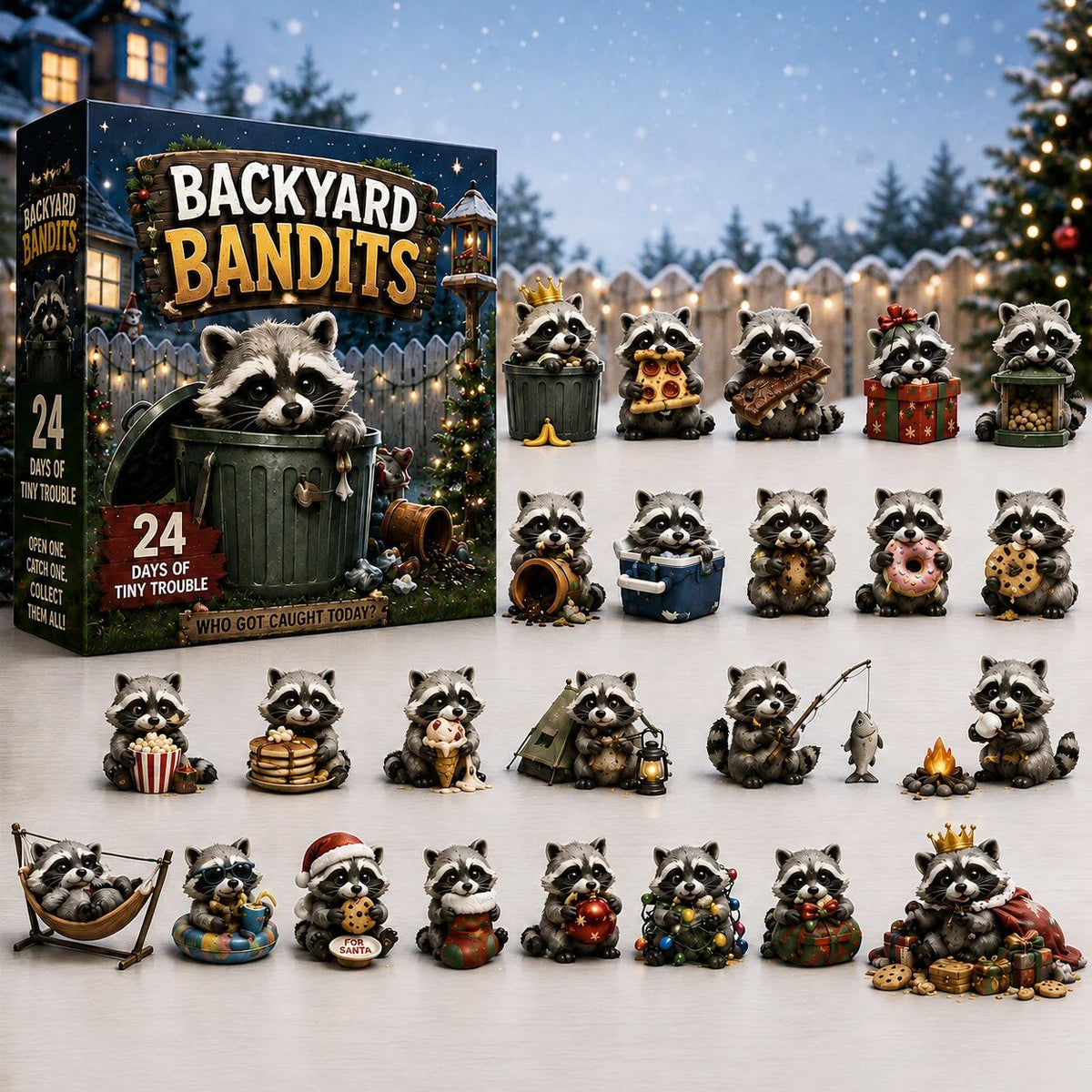 Raccoon Advent Calendar with 24 Collectable Raccoon Figures 2026